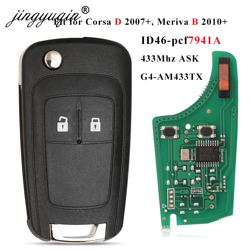 Smart Home Logo - jingyuqin G4-AM433TX 433Mhz ID46-PCF7941 Car Remote