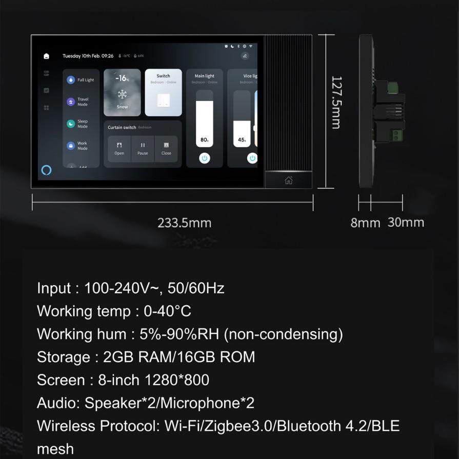 8-Inch Control Panel With Infr - Zigbee Gateway 评论和价格