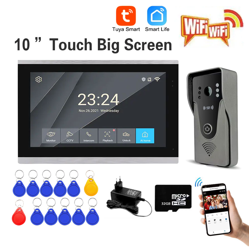 Tuya 1080P 10 Inch Color Touch - Smart Home Video Doorbell App 评论和价格