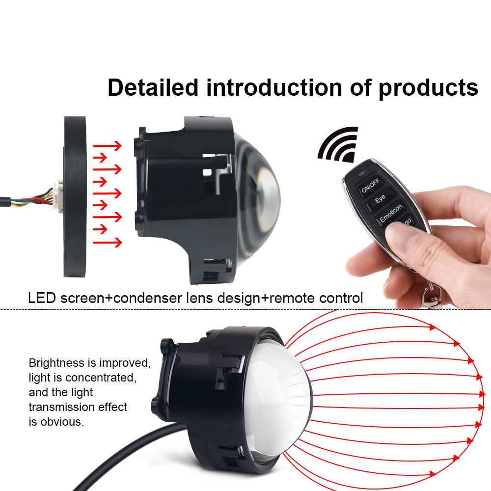 Devil's Eye Car LED Headlight  - Smart Home Logo 评论和价格