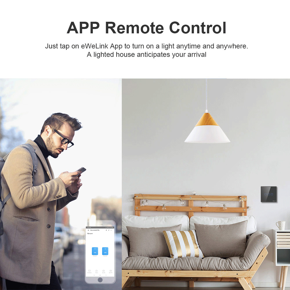 SONOFF T3EU Black WiFi Smart W - Smart Home Bridge 评论和价格