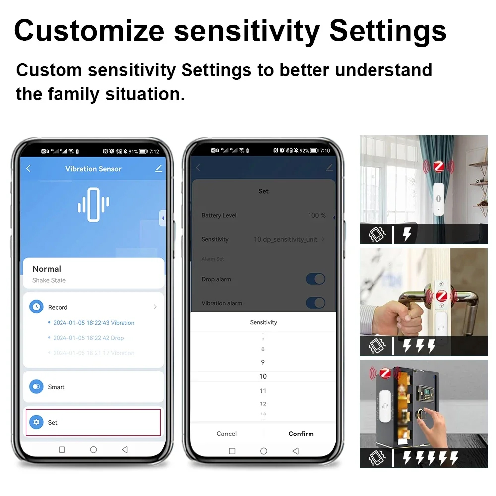Smart ZigBee Vibration Sensor  - Smart Home Monitoring 评论和价格