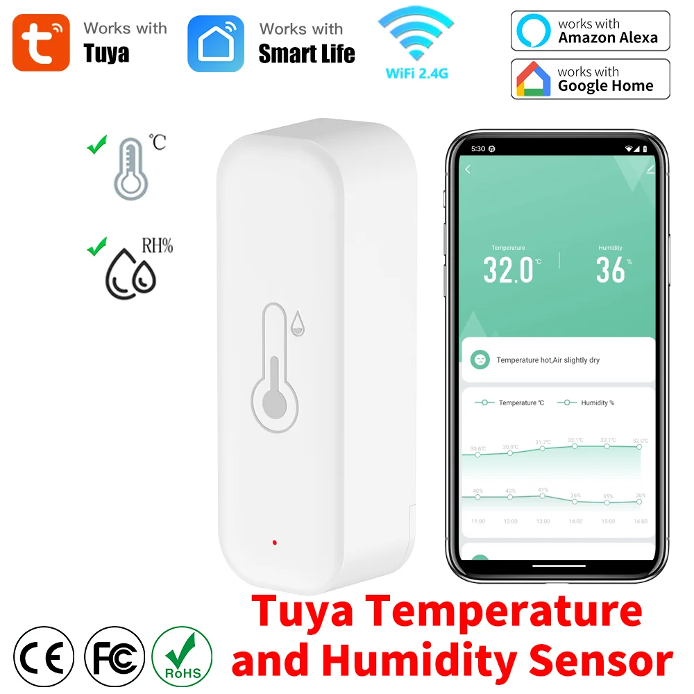 Tuya WiFi Temperature and Humi - Smart Home Design 评论和价格