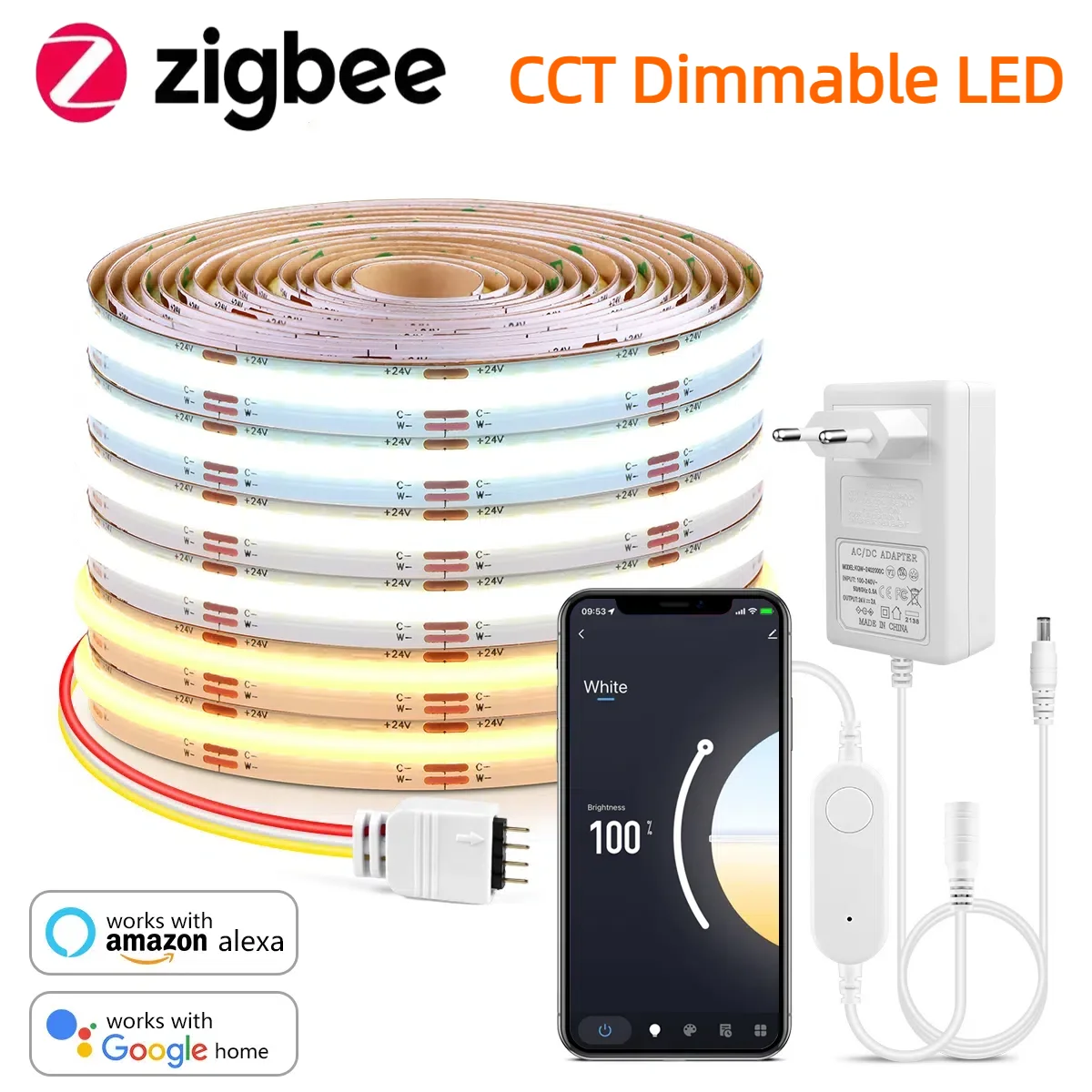 Zigbee 3.0 CCT 2700K-6500K Dim - Smart Home Iot 评论和价格