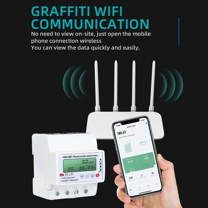 4P 1-100A WiFi Photovoltaic Sm - Smart Home Monitoring 评论和价格