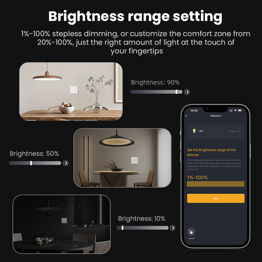 AVATTO WiFi 1/2 Gang Smart Dim - Smart Home Sistem 评论和价格