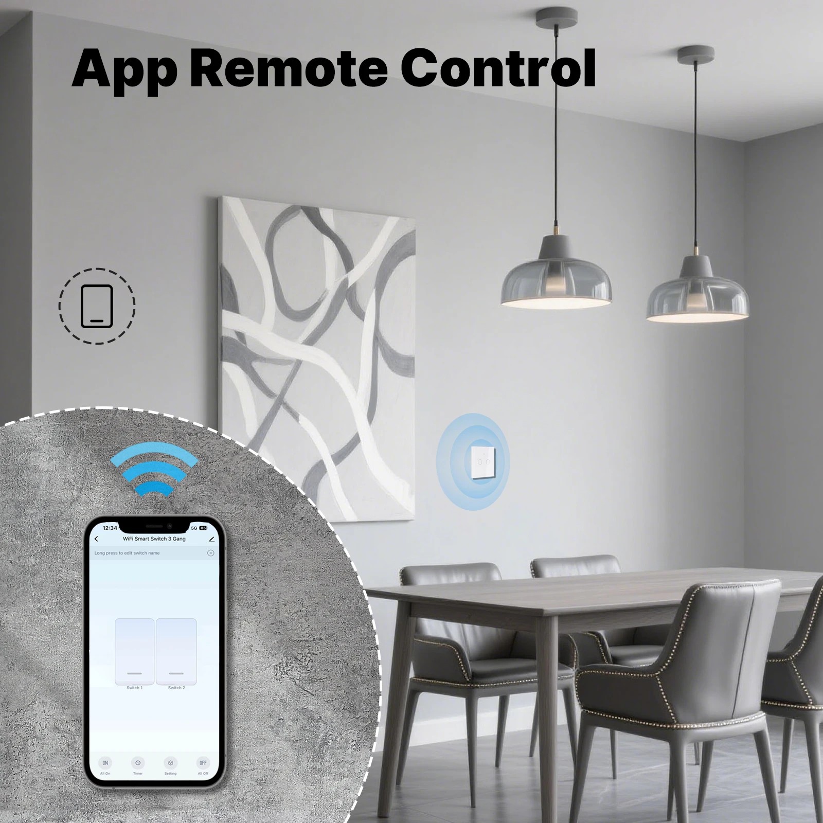 MOES WiFi+RF433 Smart Touch Sw - Smart Home Design 评论和价格