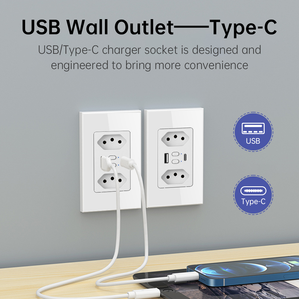 MANHOT Wifi Smart Brazil Socke - Smart Home Sistem 评论和价格