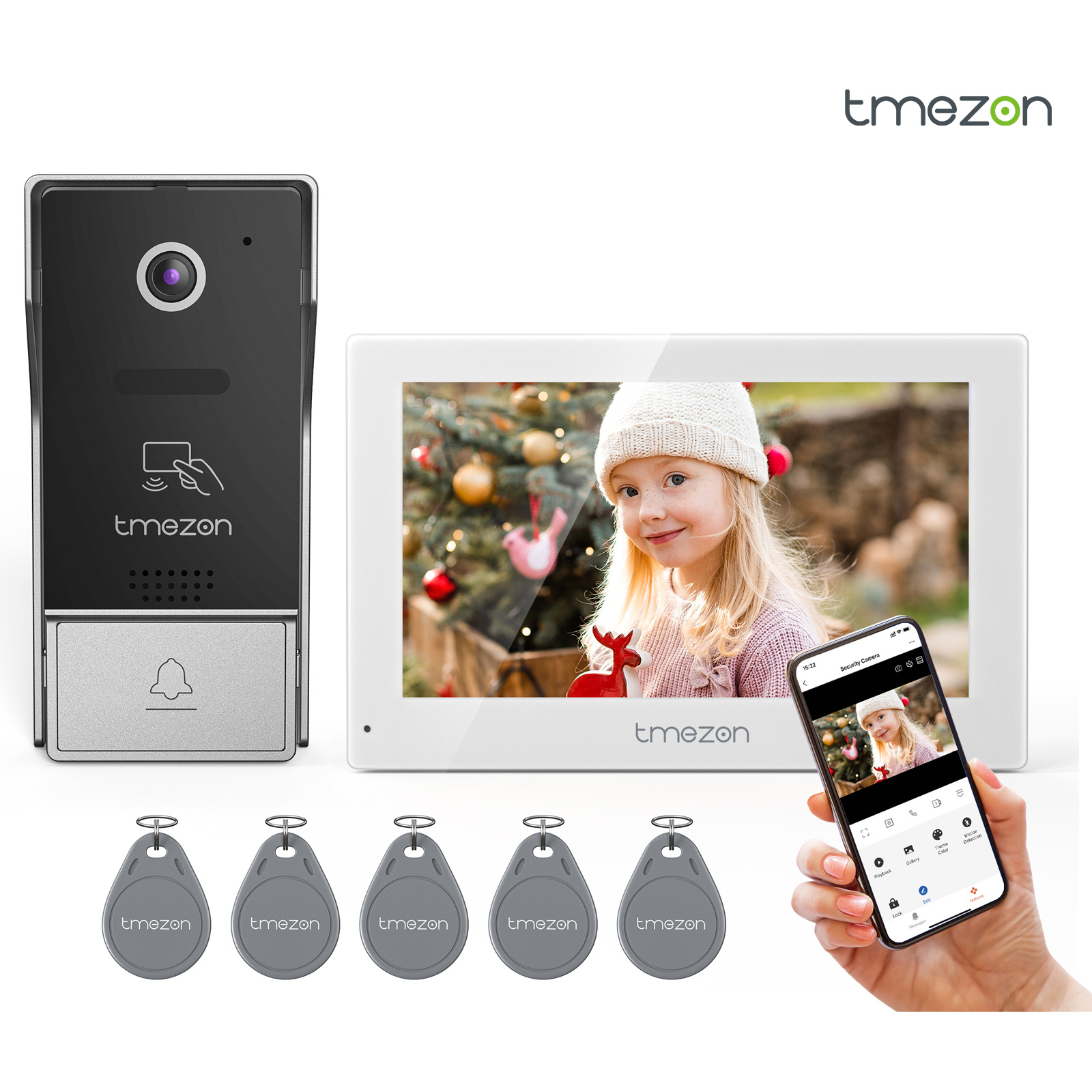 7 Inch Tuya 1080P wireless Wif - Smart Home Video Doorbell App 评论和价格