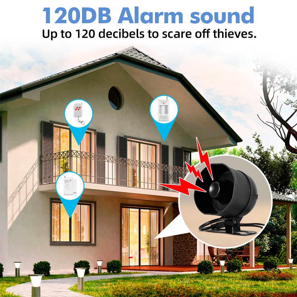 KERUI 120db Tuya Smart WiFi Lo - Smart Home Speaker 评论和价格