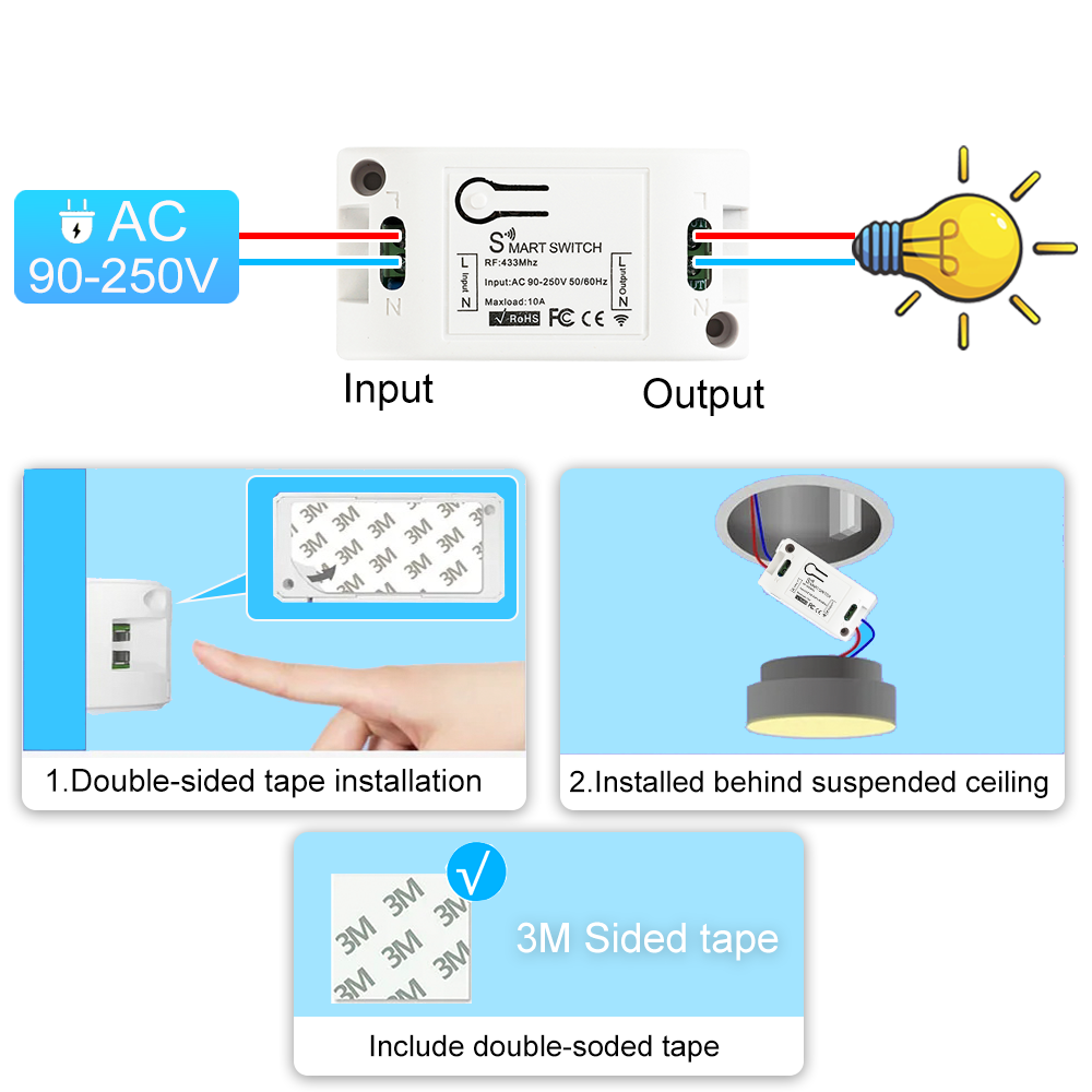 Tuya WiFi Smart Switch RF 433M - Smart Home Dashboard 评论和价格