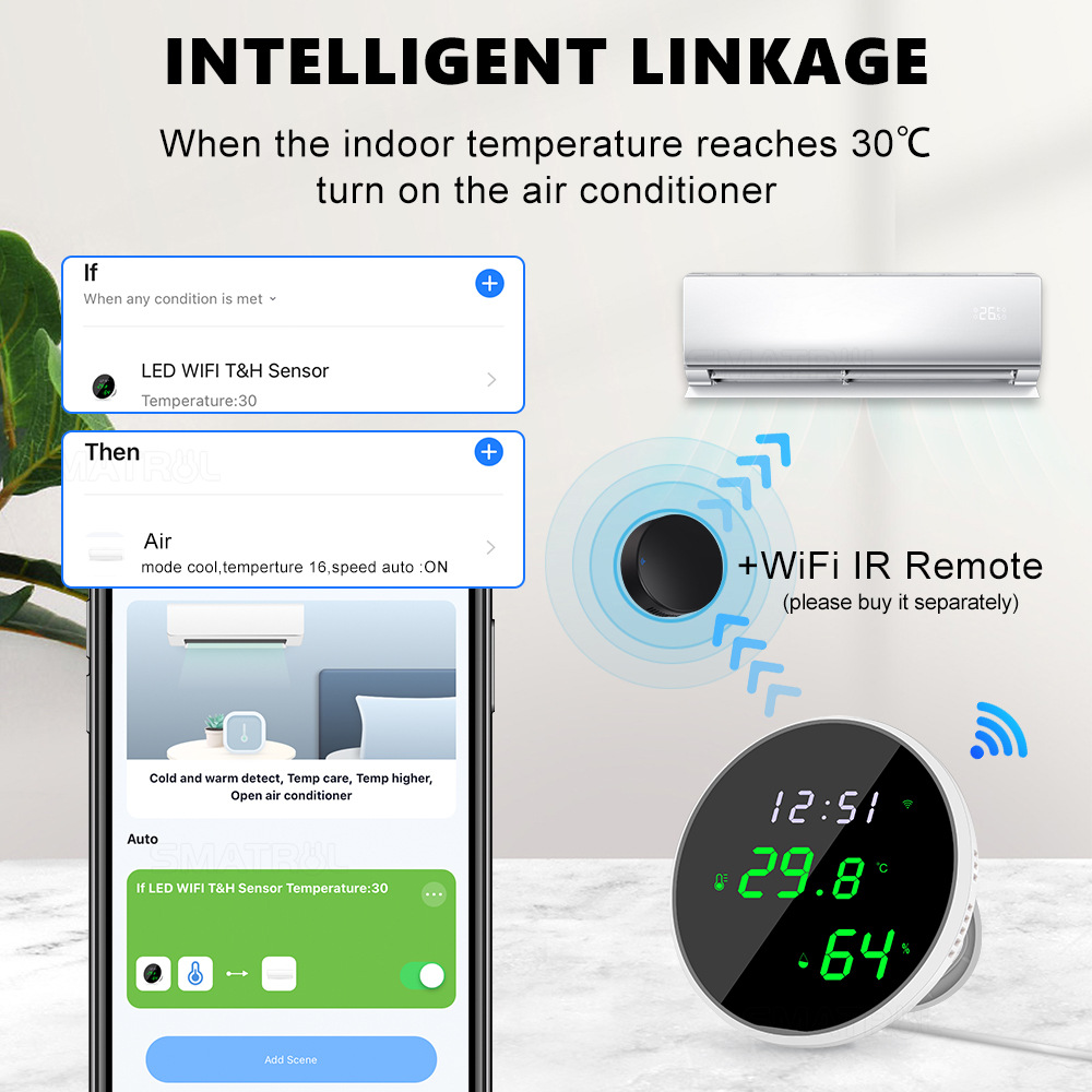 Tuya USB Smart Temperature Hum - Smart Home Design 评论和价格