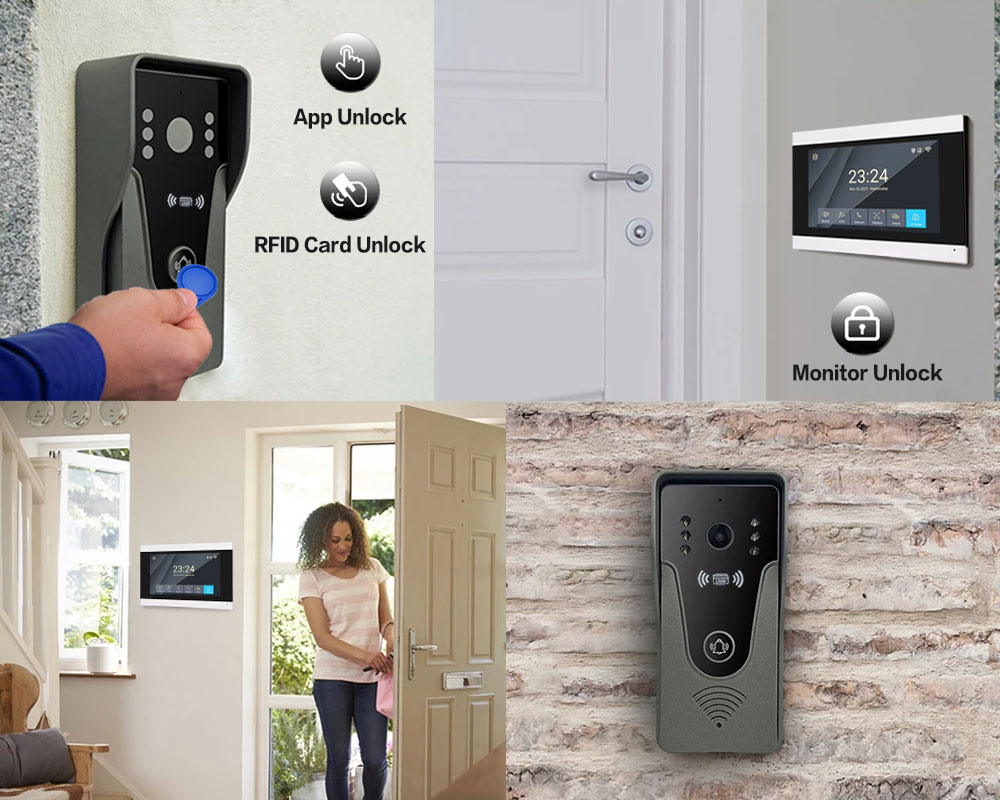Tuya 1080P 7 Inch Color Touch  - Smart Home Video Doorbell App 评论和价格