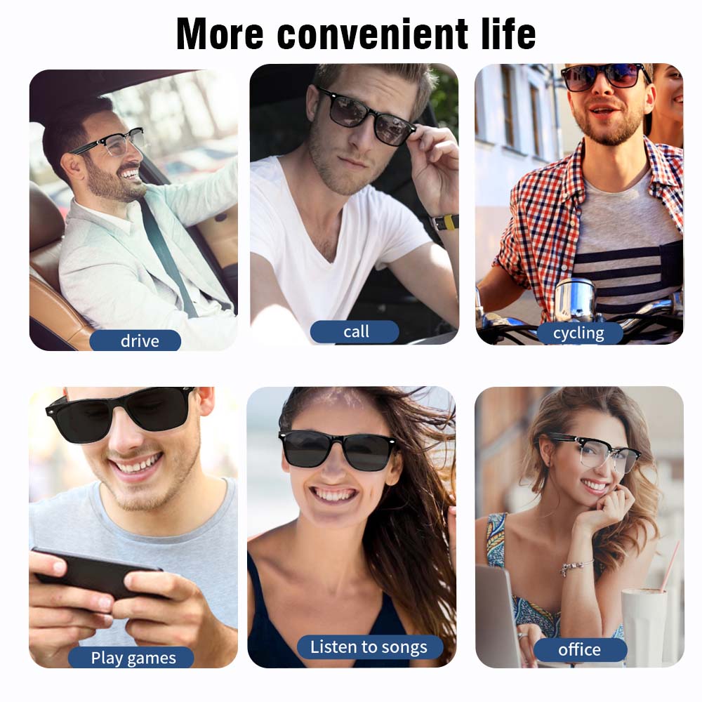 SENBONO E13 Smart Glasses:Blue - Smart Home Speaker 评论和价格